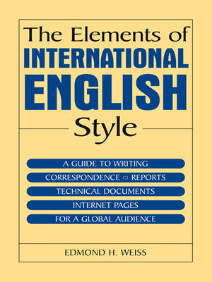 cover image of The Elements of International English Style
